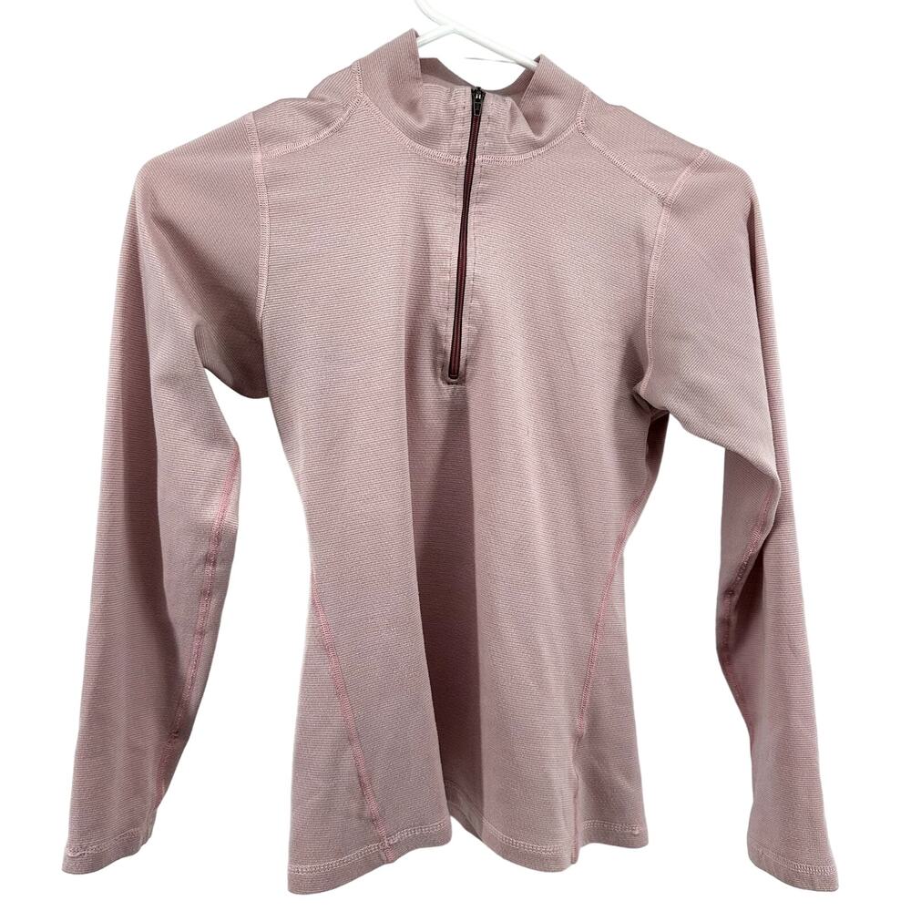 Patagonia Capilene 1/4 Zip Midweight Base Layer Top High Neck Pullover Pink XS